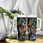 Australia Kangaroo Paw And Splendid Fairy-wren Tumbler With Handle Sameless Style