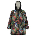 Australia Kangaroo Paw And Splendid Fairy-wren Wearable Blanket Hoodie Sameless Style