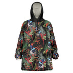 Australia Kangaroo Paw And Splendid Fairy-wren Wearable Blanket Hoodie Sameless Style