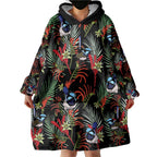 Australia Kangaroo Paw And Splendid Fairy-wren Wearable Blanket Hoodie Sameless Style