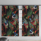 Australia Kangaroo Paw And Splendid Fairy-wren Window Curtain Sameless Style