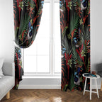 Australia Kangaroo Paw And Splendid Fairy-wren Window Curtain Sameless Style
