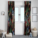 Australia Kangaroo Paw And Splendid Fairy-wren Window Curtain Sameless Style
