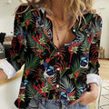 Australia Kangaroo Paw And Splendid Fairy-wren Women Casual Shirt Sameless Style
