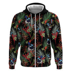 Australia Kangaroo Paw And Splendid Fairy-wren Zip Hoodie Sameless Style