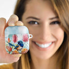 Splendid Fairy-wren Australia AirPods Case Aussie National Flowers - Watercolor Style - Aussie Hoodie