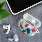 Splendid Fairy-wren Australia AirPods Case Aussie National Flowers - Watercolor Style - Aussie Hoodie