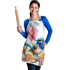 Splendid Fairy-wren Australia Apron Aussie National Flowers - Watercolor Style - Aussie Hoodie