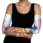 Splendid Fairy-wren Australia Arm Sleeves Aussie National Flowers - Watercolor Style - Aussie Hoodie