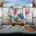 Splendid Fairy-wren Australia Back Car Seat Cover Aussie National Flowers - Watercolor Style