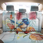 Splendid Fairy-wren Australia Back Car Seat Cover Aussie National Flowers - Watercolor Style