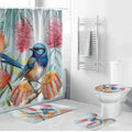 Splendid Fairy-wren Australia Bathroom Set Aussie National Flowers - Watercolor Style - Aussie Hoodie