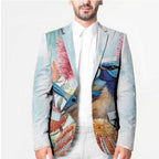 Splendid Fairy-wren Australia Blazer Aussie National Flowers - Watercolor Style - Aussie Hoodie