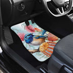Splendid Fairy-wren Australia Car Mats Aussie National Flowers - Watercolor Style