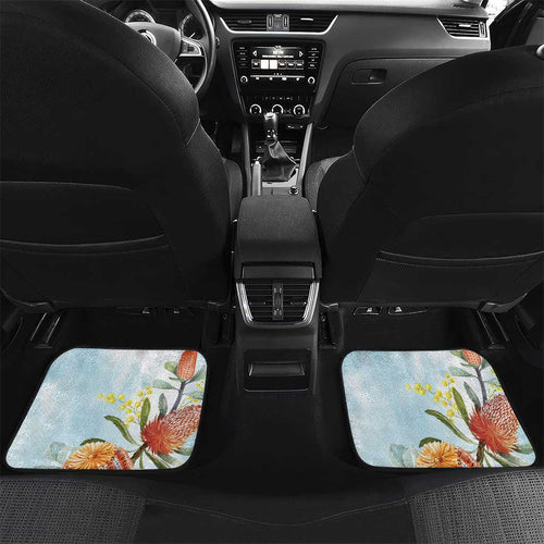 Splendid Fairy-wren Australia Car Mats Aussie National Flowers - Watercolor Style