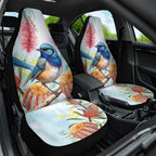 Splendid Fairy-wren Australia Car Seat Cover Aussie National Flowers - Watercolor Style