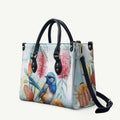 Splendid Fairy-wren Australia Leather Bag Aussie National Flowers - Watercolor Style - Aussie Hoodie