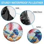 Splendid Fairy-wren Australia Spare Tire Cover Aussie National Flowers - Watercolor Style