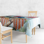 Splendid Fairy-wren Australia Tablecloth Aussie National Flowers - Watercolor Style