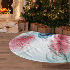 Splendid Fairy-wren Australia Tree Skirt Aussie National Flowers - Watercolor Style
