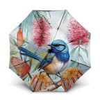 Splendid Fairy-wren Australia Umbrella Aussie National Flowers - Watercolor Style - Aussie Hoodie