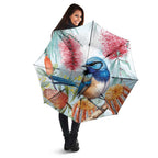 Splendid Fairy-wren Australia Umbrella Aussie National Flowers - Watercolor Style - Aussie Hoodie