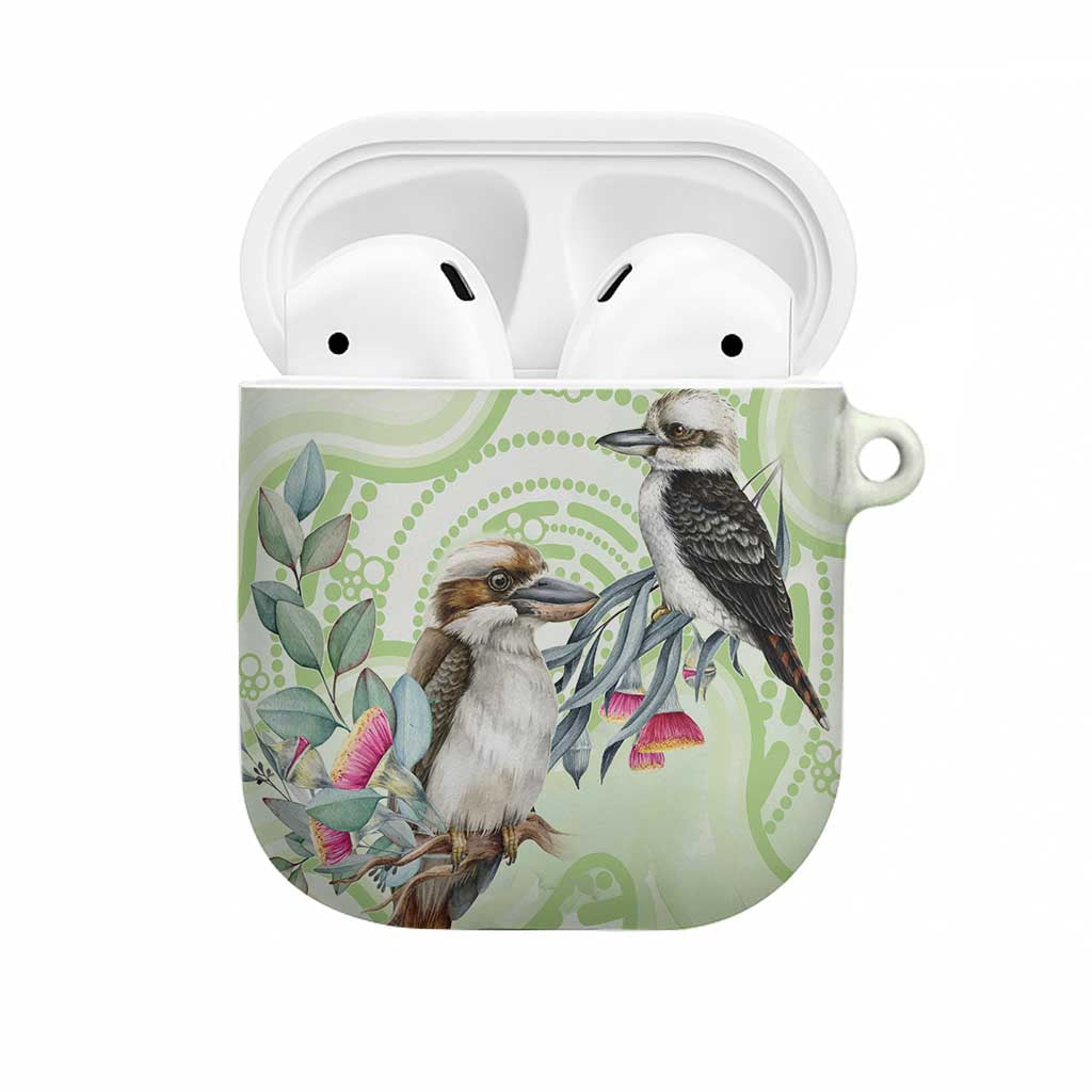 Australia Gumtree And Kookaburra AirPods Case Aboriginal Art - Watercolor Style - Aussie Hoodie