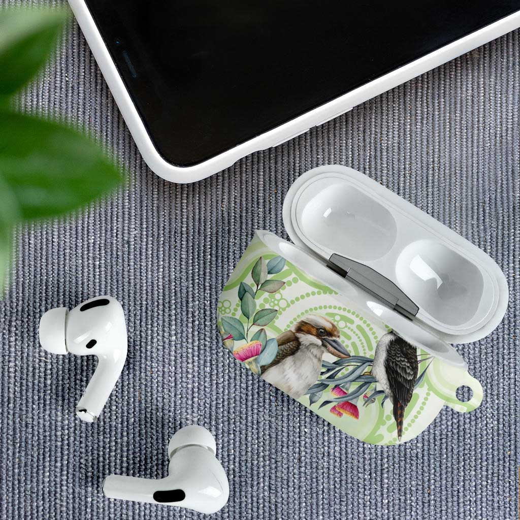 Australia Gumtree And Kookaburra AirPods Case Aboriginal Art - Watercolor Style - Aussie Hoodie