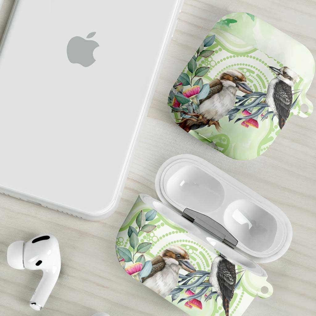 Australia Gumtree And Kookaburra AirPods Case Aboriginal Art - Watercolor Style - Aussie Hoodie