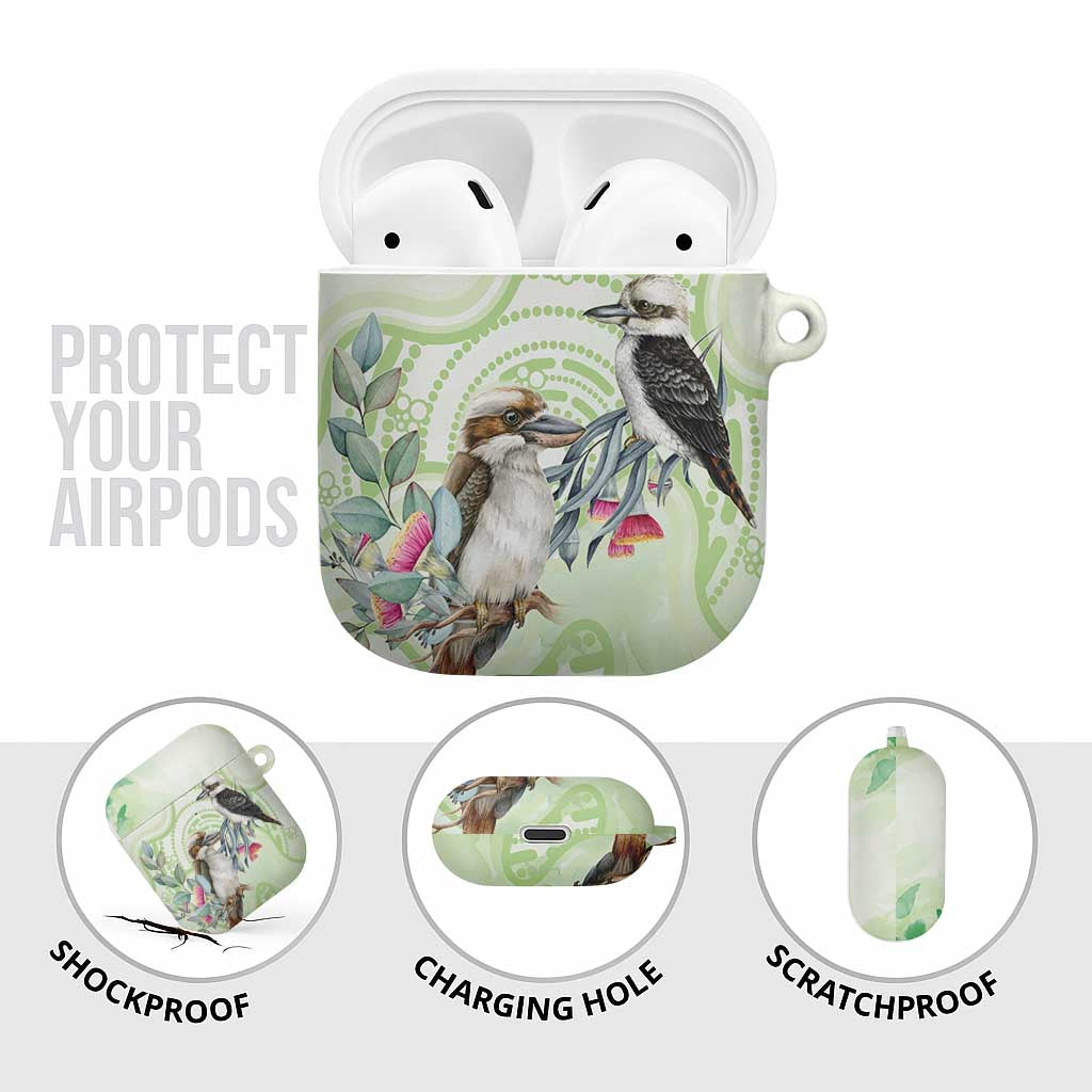 Australia Gumtree And Kookaburra AirPods Case Aboriginal Art - Watercolor Style - Aussie Hoodie