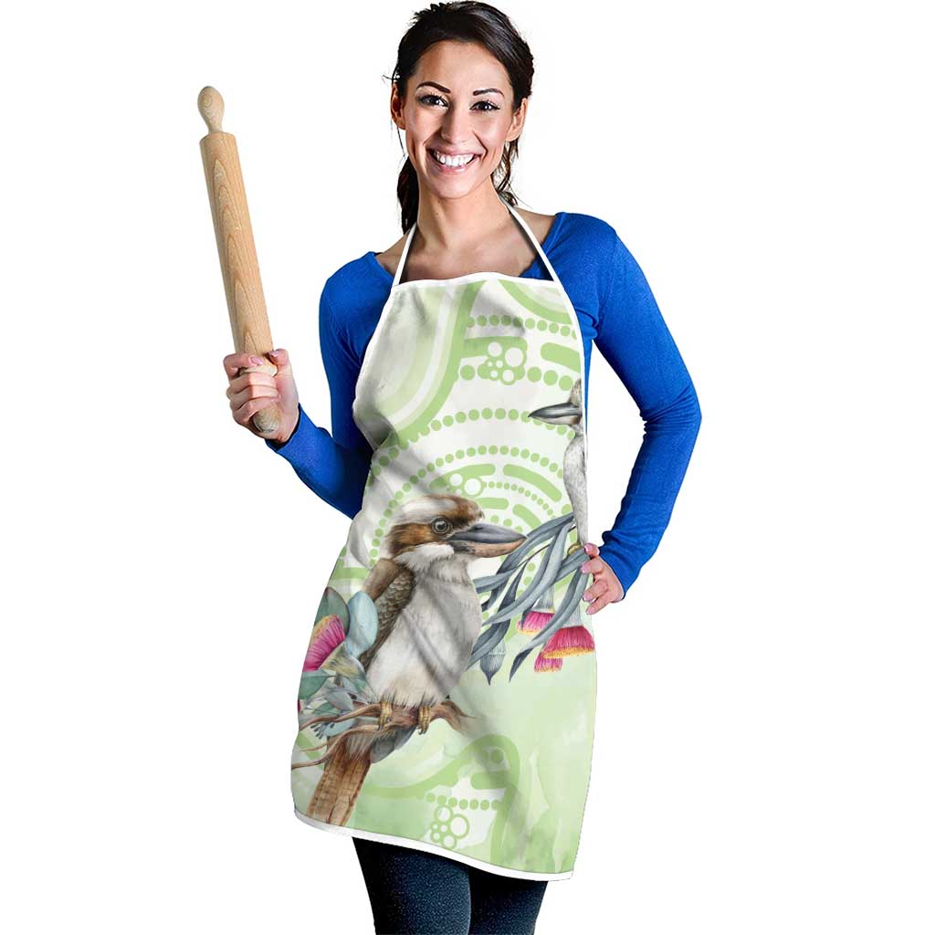 Australia Gumtree And Kookaburra Apron Aboriginal Art - Watercolor Style - Aussie Hoodie