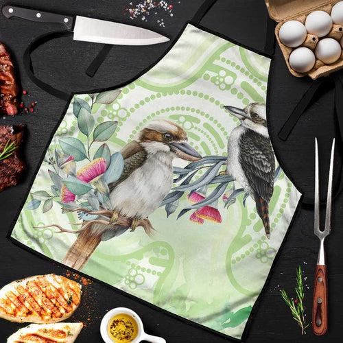 Australia Gumtree And Kookaburra Apron Aboriginal Art - Watercolor Style - Aussie Hoodie