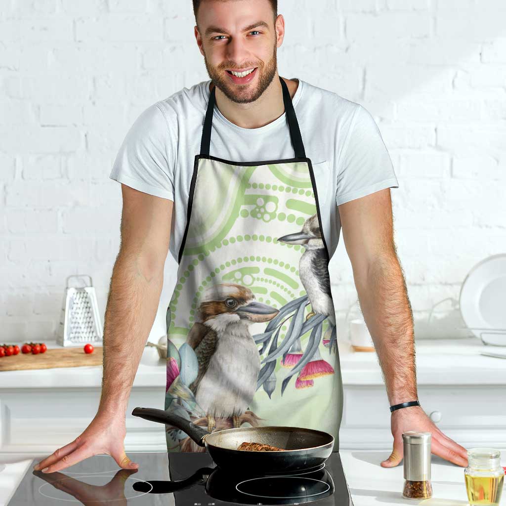 Australia Gumtree And Kookaburra Apron Aboriginal Art - Watercolor Style - Aussie Hoodie