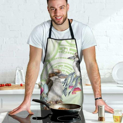 Australia Gumtree And Kookaburra Apron Aboriginal Art - Watercolor Style - Aussie Hoodie