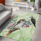 Australia Gumtree And Kookaburra Area Rug Aboriginal Art - Watercolor Style