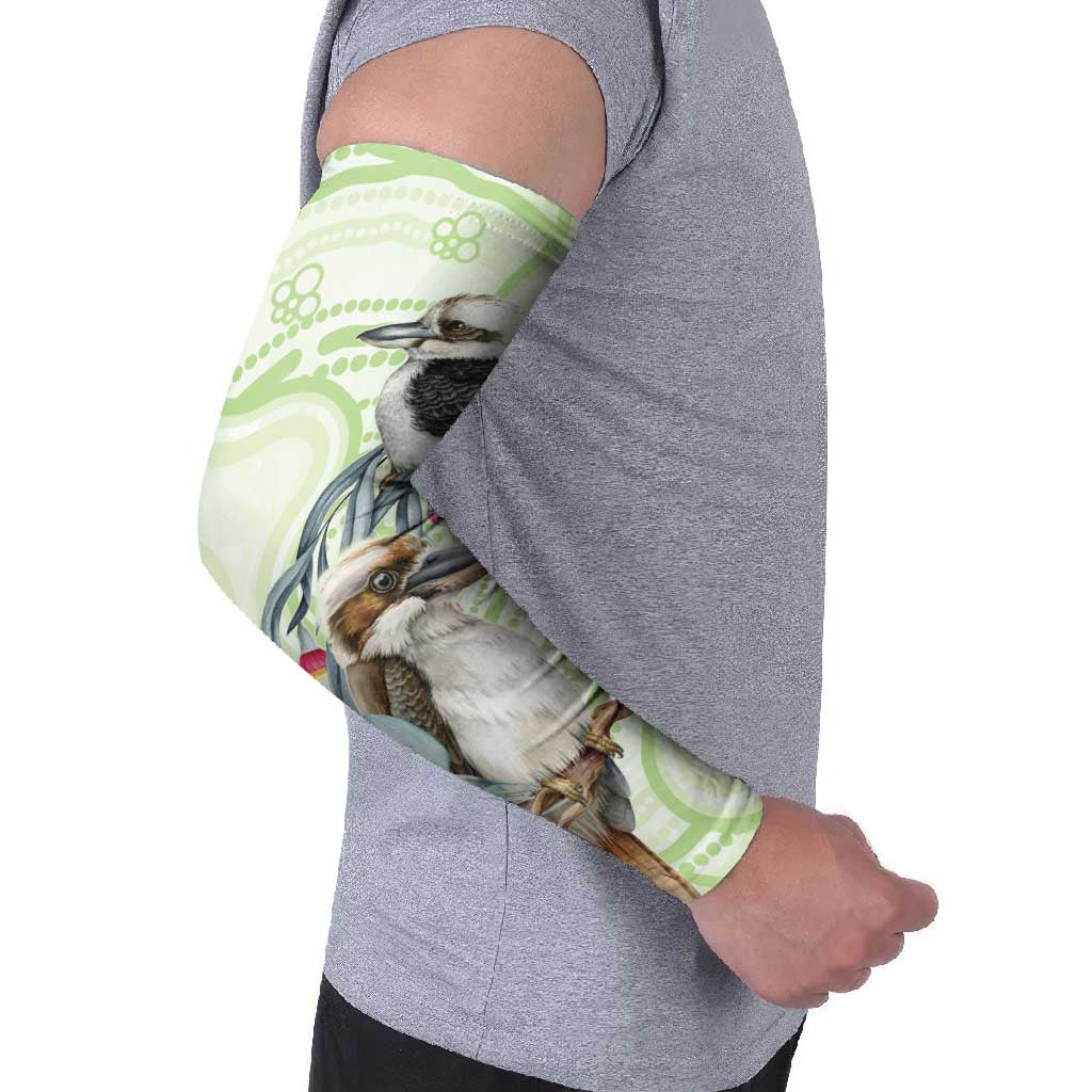 Australia Gumtree And Kookaburra Arm Sleeves Aboriginal Art - Watercolor Style - Aussie Hoodie