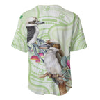 Australia Gumtree And Kookaburra Baseball Jersey Aboriginal Art - Watercolor Style