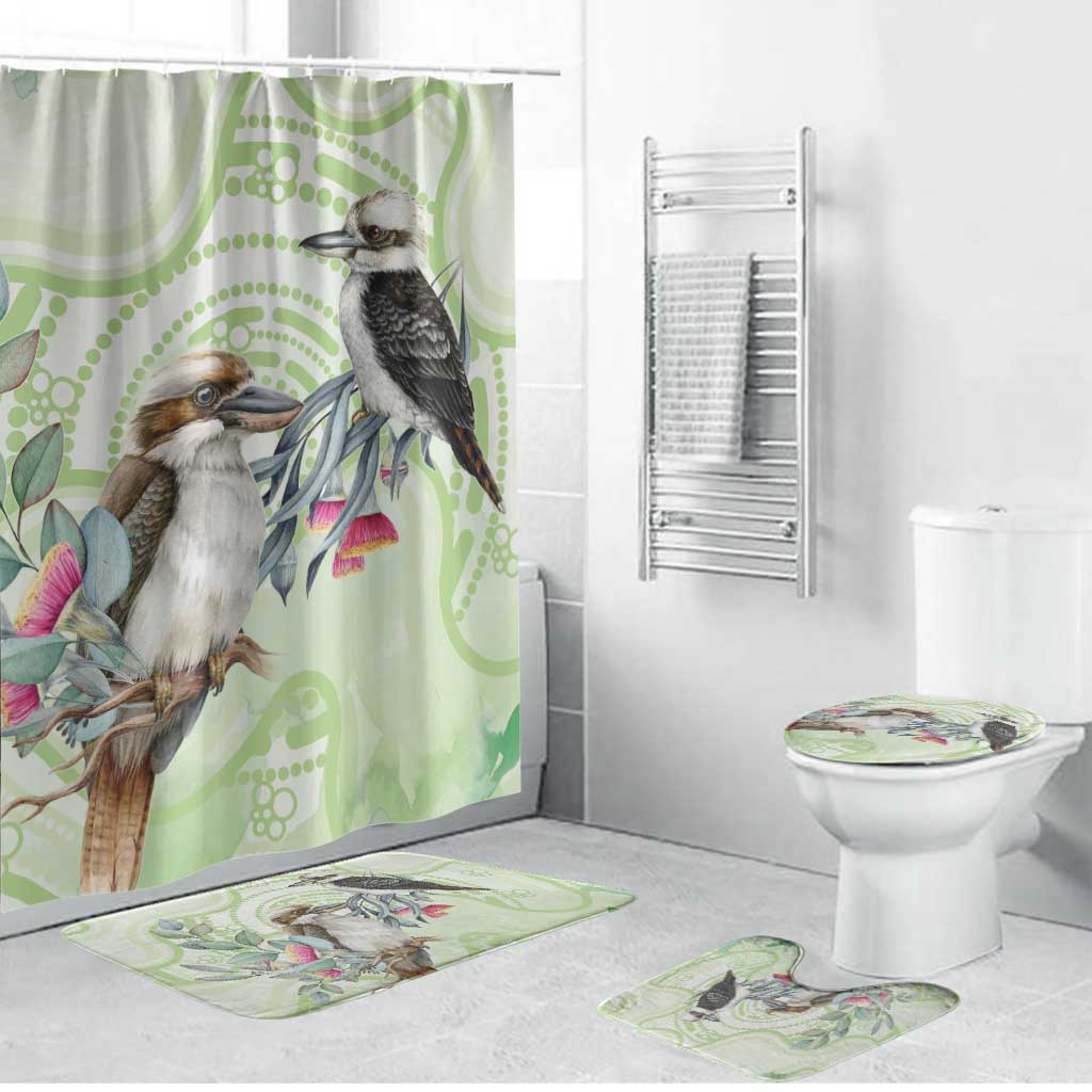 Australia Gumtree And Kookaburra Bathroom Set Aboriginal Art - Watercolor Style - Aussie Hoodie