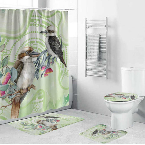 Australia Gumtree And Kookaburra Bathroom Set Aboriginal Art - Watercolor Style - Aussie Hoodie