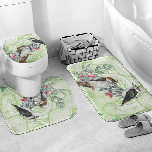 Australia Gumtree And Kookaburra Bathroom Set Aboriginal Art - Watercolor Style - Aussie Hoodie