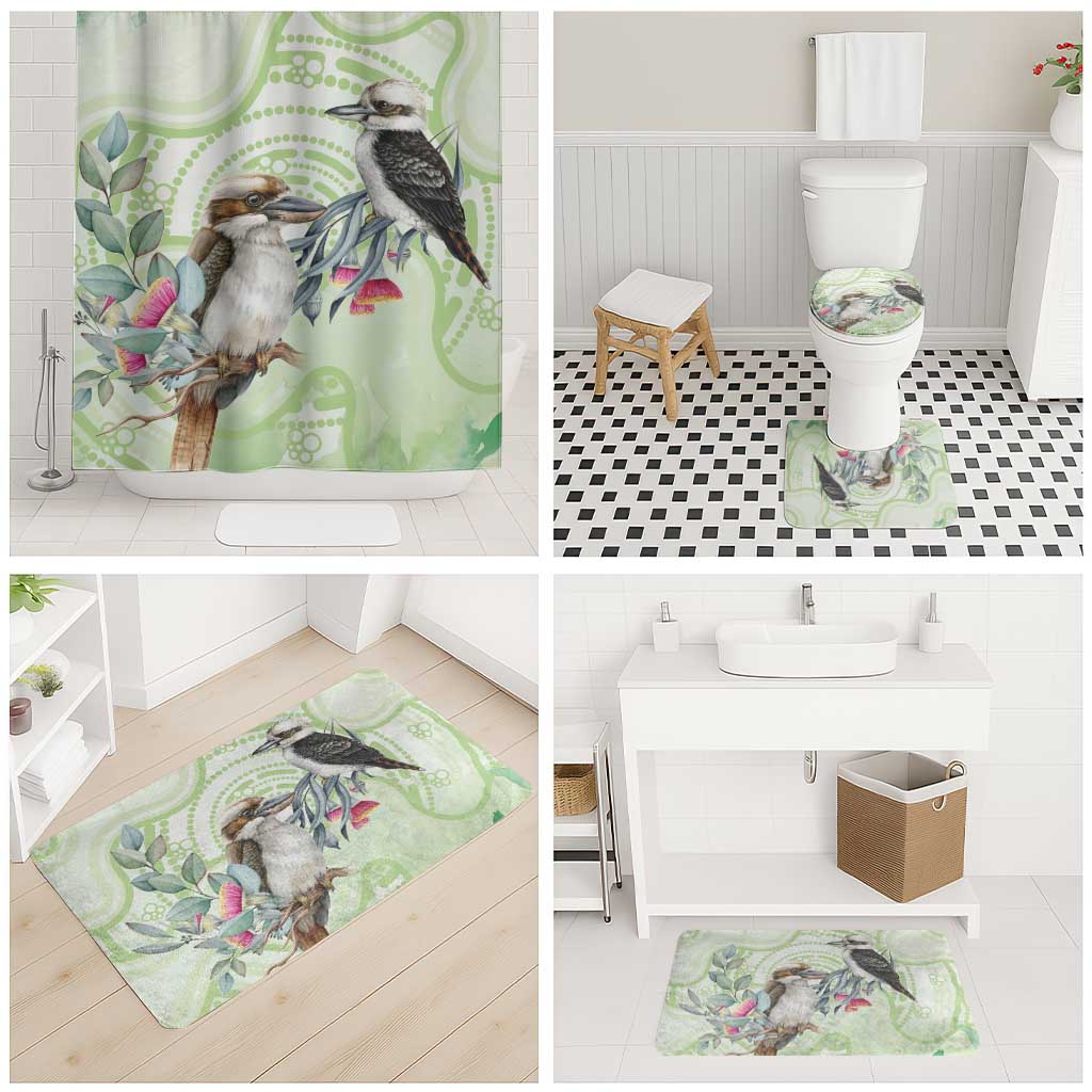 Australia Gumtree And Kookaburra Bathroom Set Aboriginal Art - Watercolor Style - Aussie Hoodie