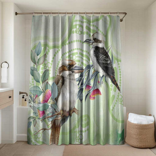 Australia Gumtree And Kookaburra Bathroom Set Aboriginal Art - Watercolor Style - Aussie Hoodie