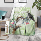 Australia Gumtree And Kookaburra Blanket Aboriginal Art - Watercolor Style