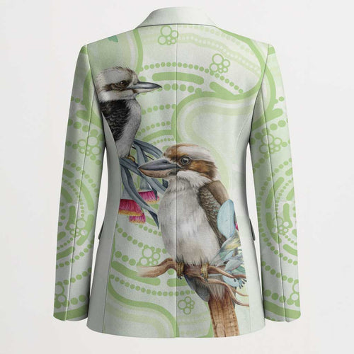 Australia Gumtree And Kookaburra Blazer Aboriginal Art - Watercolor Style - Aussie Hoodie