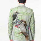 Australia Gumtree And Kookaburra Blazer Aboriginal Art - Watercolor Style - Aussie Hoodie