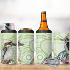 Australia Gumtree And Kookaburra 4 in 1 Can Cooler Tumbler Aboriginal Art - Watercolor Style