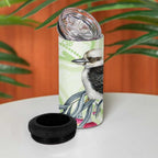Australia Gumtree And Kookaburra 4 in 1 Can Cooler Tumbler Aboriginal Art - Watercolor Style