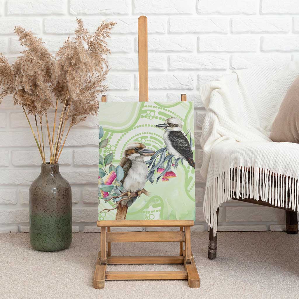 Australia Gumtree And Kookaburra Canvas Wall Art Aboriginal Art - Watercolor Style