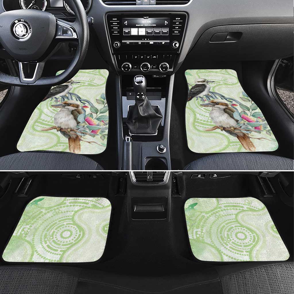 Australia Gumtree And Kookaburra Car Mats Aboriginal Art - Watercolor Style
