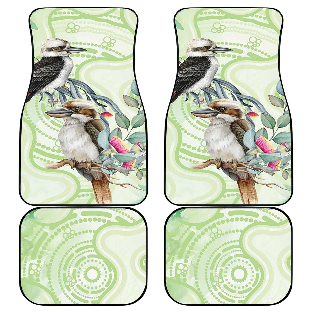 Australia Gumtree And Kookaburra Car Mats Aboriginal Art - Watercolor Style
